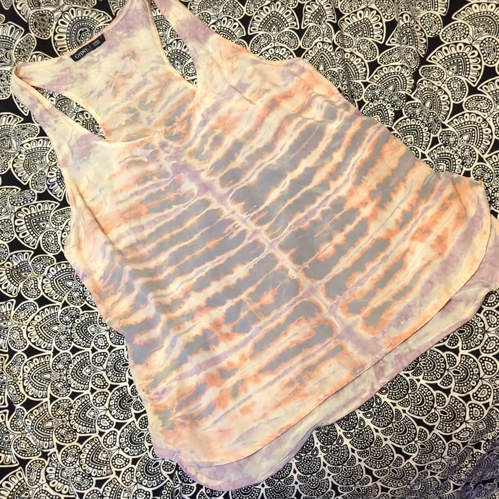 Gypsy 05 silk racer back flowy top